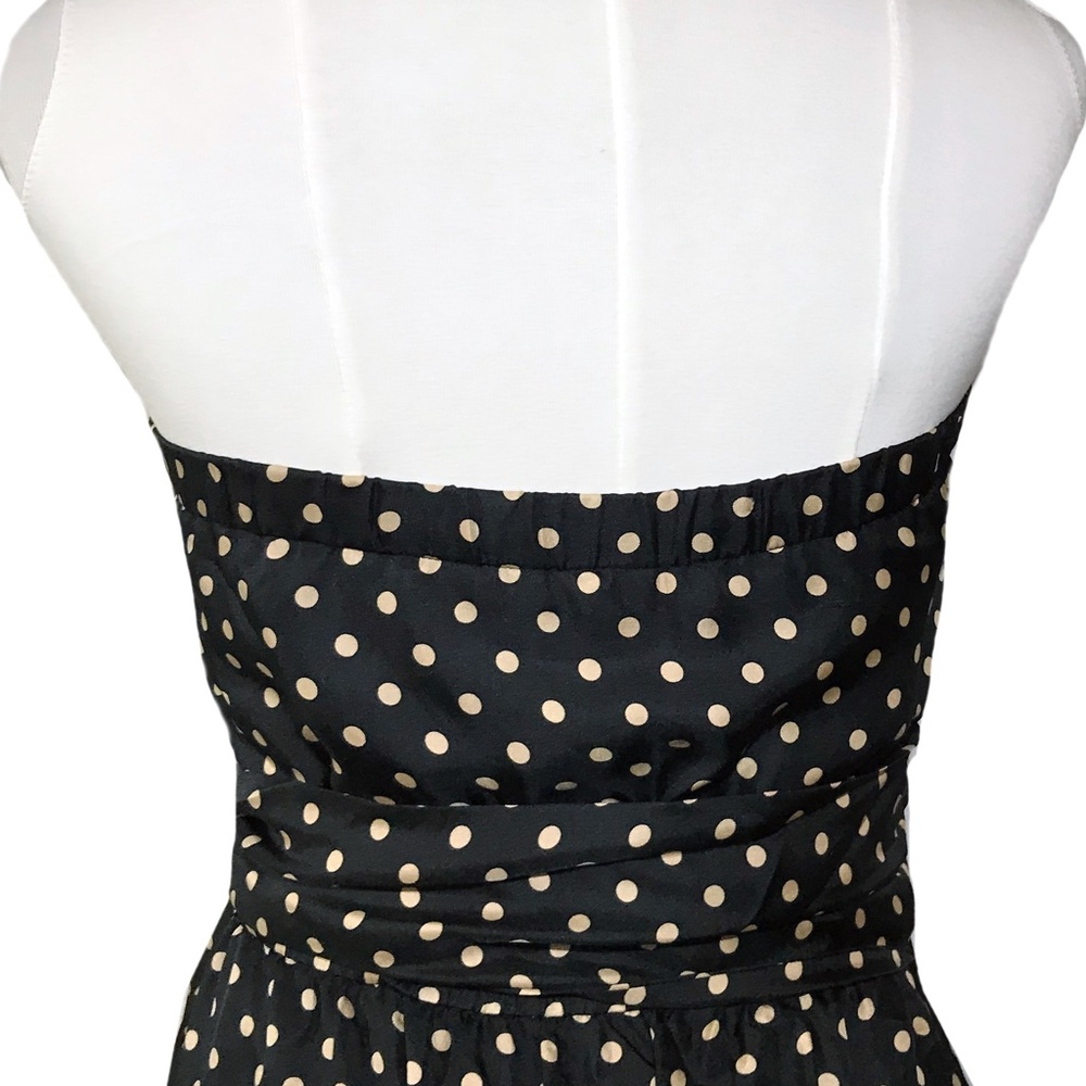 BCBGMaxAzria: Flirty Silk Cocktail Dress–polka dot with bubble skirt - Picture 3 of 7